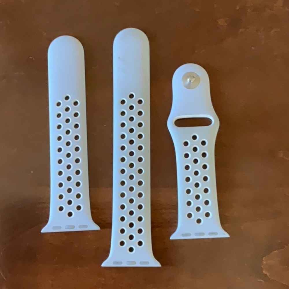 Nike White Breathable Wristband